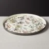 Jungle Print Round Serving Tray -Cb2 MidnightJnglEnmlSrvngTrySHF20
