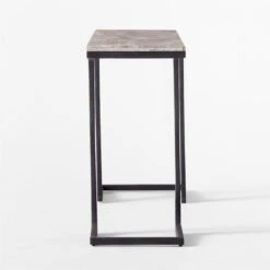 Milan Grey Travertine And Metal Console Table 12 Milan Grey Travertine And Metal Console Table -Cb2 MilanGreyTrvrtnCnslTableSDSSS22