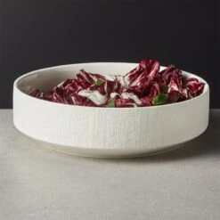 Millye Ivory Serving Bowl 8 Millye Ivory Serving Bowl -Cb2 MillyeIvoryServingBowlROF20