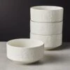 Millye White Soup Bowl Set Of 4 -Cb2 MillyeIvryIndividualBowlS4SHF20