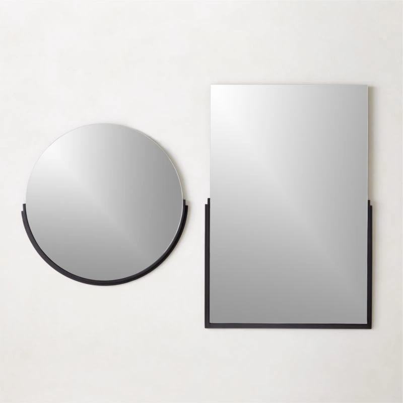 Mimi Rectangular Black Wall Mirror 24"x36" 6 Mimi Rectangular Black Wall Mirror 24"x36" - Image 4