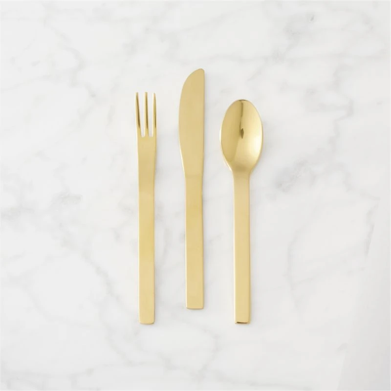 Set Of 6 Mini Gold Cocktail Forks 4 Set Of 6 Mini Gold Cocktail Forks - Image 2