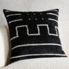 Lines Turkish Black Silk Throw Pillow With Feather-Down Insert 20" -Cb2 ModernLnTkSkPlwCv20X20inSHF21