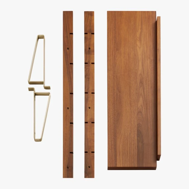 Walnut Modular Triple Shelf 88" 12 Walnut Modular Triple Shelf 88" - Image 10