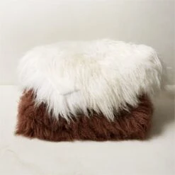 Mongolian Brown Sheepskin Fur Throw Blanket 11 Mongolian Brown Sheepskin Fur Throw Blanket -Cb2 MongolianSheepskinThrowGrpFHS23