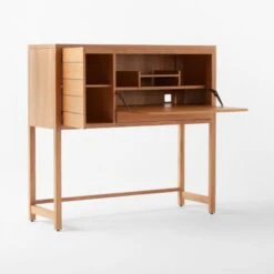 Monte Nido Oak Wood Secretary Desk 14 Monte Nido Oak Wood Secretary Desk -Cb2 MonteNidoDesk3QAVSSS22