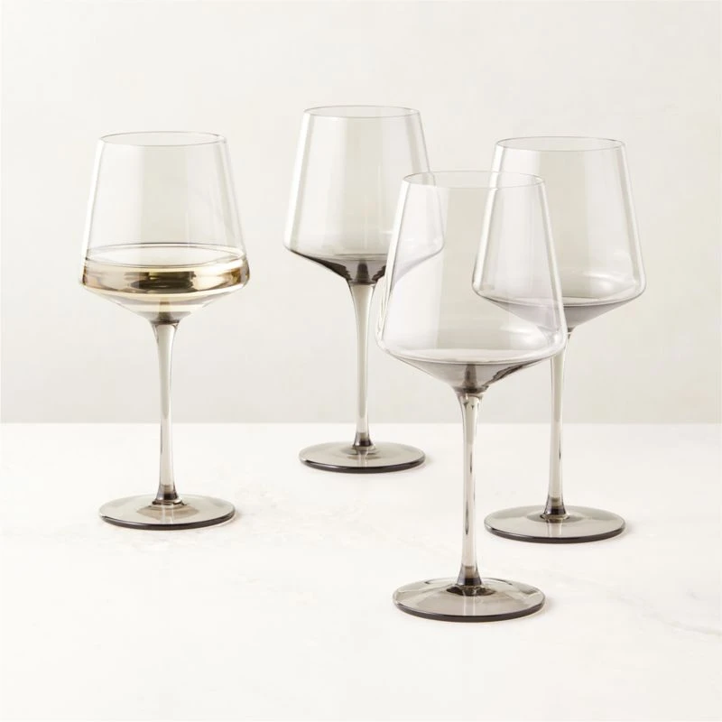 Muse Smoked White Wine Glass Set Of 4 4 Muse Smoked White Wine Glass Set Of 4 - Image 2