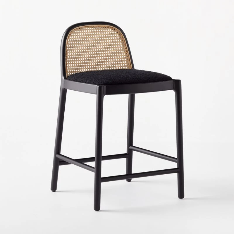 Nadia Black Cane Counter Stool 6 Nadia Black Cane Counter Stool - Image 4