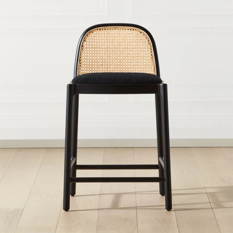 Nadia Black Cane Counter Stool 3 Nadia Black Cane Counter Stool