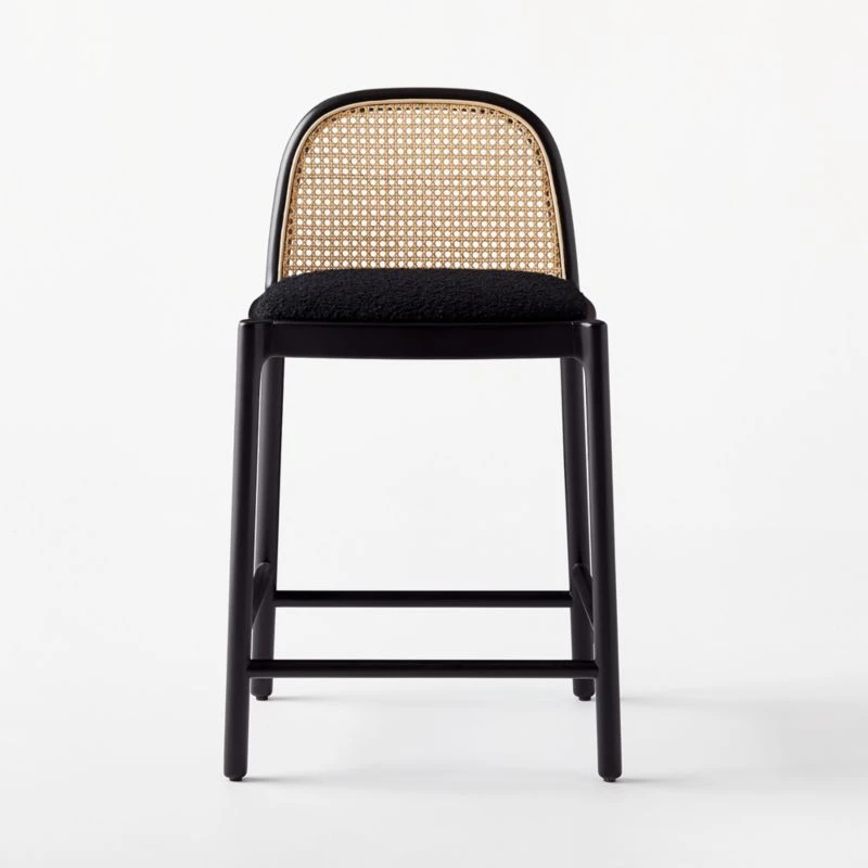 Nadia Black Cane Counter Stool 5 Nadia Black Cane Counter Stool - Image 3