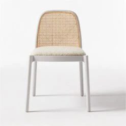 Nadia White Cane Woven Chair -Cb2 NadiaWhiteCaneChairSOF20