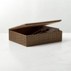 Allister Natural Storage Box Medium 8 Allister Natural Storage Box Medium -Cb2 NaturalSdStorageBoxMdmROF23