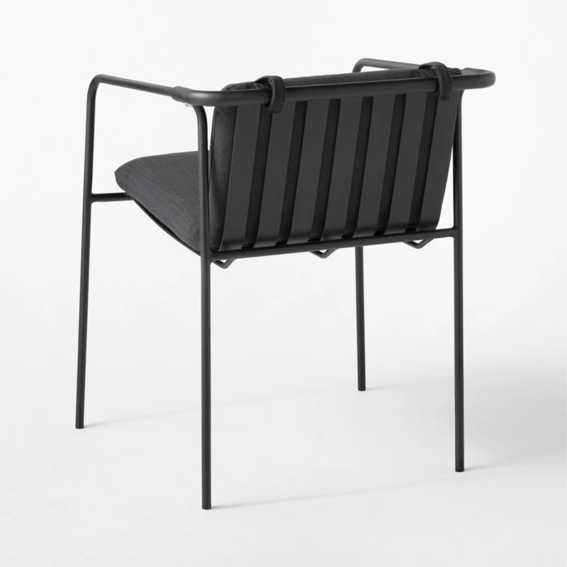 Navene Black Outdoor Dining Armchair 9 Navene Black Outdoor Dining Armchair - Image 7