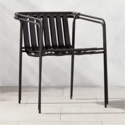 Navene Black Outdoor Dining Armchair 13 Navene Black Outdoor Dining Armchair -Cb2 NaveneBkDiningArmchairAVSHS22