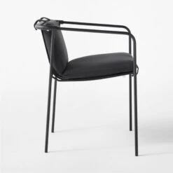 Navene Black Outdoor Dining Armchair 16 Navene Black Outdoor Dining Armchair -Cb2 NaveneBkDiningArmchairSDSSS22