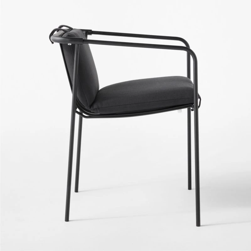 Navene Black Outdoor Dining Armchair 8 Navene Black Outdoor Dining Armchair - Image 6