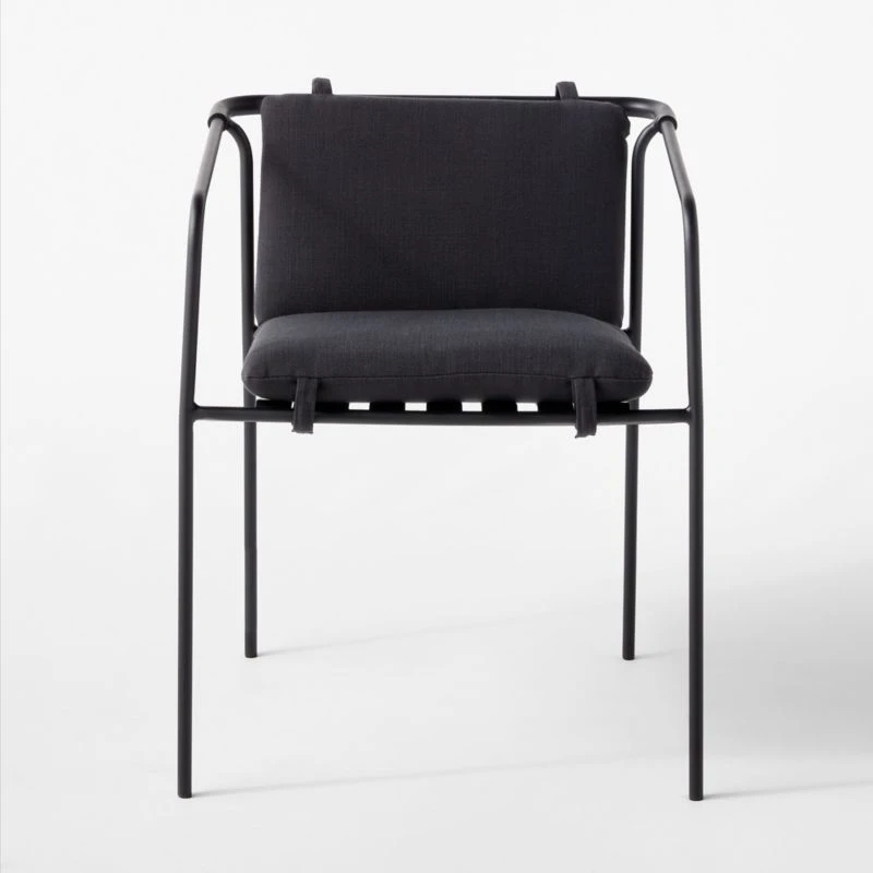 Navene Black Outdoor Dining Armchair 6 Navene Black Outdoor Dining Armchair - Image 4