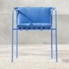 Navene Blue Outdoor Dining Armchair -Cb2 NaveneBlueDiningChairSHS21 1x1