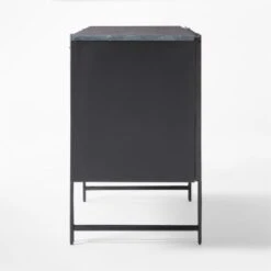Nero Black Marble Credenza -Cb2 NeroHiGlossMdCredenzSDSSF22