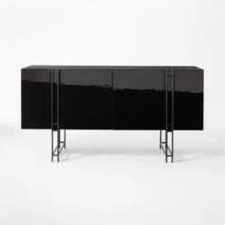 Nero Black Marble Credenza -Cb2 NeroHiGlossMdCredenzaSOSSF22