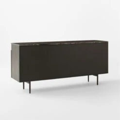 New England Black Ebonized Oak Wood Console Table Cabinet Model 7706 -Cb2 NewEnglandBkConsoleCbnt3QBSSF22