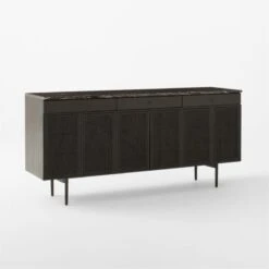 New England Black Ebonized Oak Wood Console Table Cabinet Model 7706 -Cb2 NewEnglandBkConsoleCbnt3QSSF22