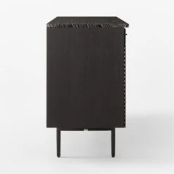 New England Black Ebonized Oak Wood Console Table Cabinet Model 7706 -Cb2 NewEnglandBkConsoleCbntSDSSF22