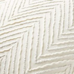 Noe Embroidered White Throw Pillow With Down-Alternative Insert 26" -Cb2 NoeEmbroideredPllw26X26inAVSSF22