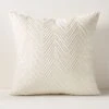 Noe Embroidered White Throw Pillow With Down-Alternative Insert 26" -Cb2 NoeEmbroideredPllw26X26inSHF22