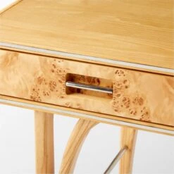 Noemie 3-Drawer Burl Wood Office Desk -Cb2 NoemieBurlDeskAVSSS23