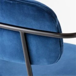 Nyle Navy Blue Velvet Office Chair -Cb2 NyleNavyVlvtChairAVSSS23