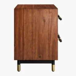 Oberlin 2-Drawer Faux Leather And Wood Nightstand 15 Oberlin 2-Drawer Faux Leather And Wood Nightstand -Cb2 OberlinNighstandSDS18