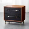 Oberlin 2-Drawer Faux Leather And Wood Nightstand -Cb2 OberlinNighstandSHS18 1x1