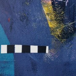 'Obsidian And Sage' Mixed Medium Reproduction By Keren Toledano 49''x61'' -Cb2 ObsidianAndSage49x61AV2SHF22