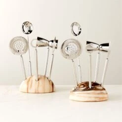 5-Piece Ohara Marble Bar Tool Set -Cb2 OharaMrbl5PcBarToolSetAV3SHF22