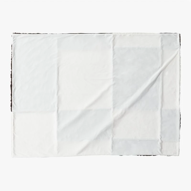 Olio Dark Brown And White Faux Fur Throw Blanket 5 Olio Dark Brown And White Faux Fur Throw Blanket - Image 3