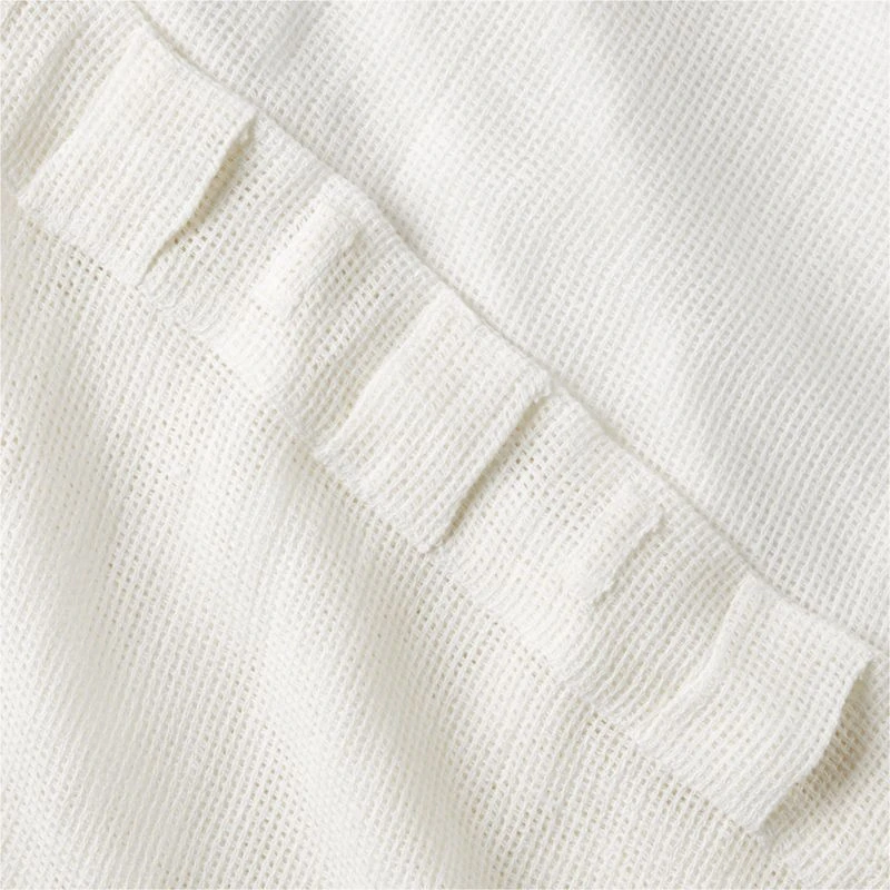 White Linen Openweave Window Curtain Panel 48''x84'' 7 White Linen Openweave Window Curtain Panel 48''x84'' - Image 5
