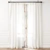 White Linen Openweave Window Curtain Panel 48''x84'' -Cb2 OpnwvWhtLn96CurtainPnlSHS23
