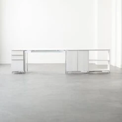 Oracle Modular White Wood Bookcase -Cb2 OracleBleachedAshModGroup1FHF21