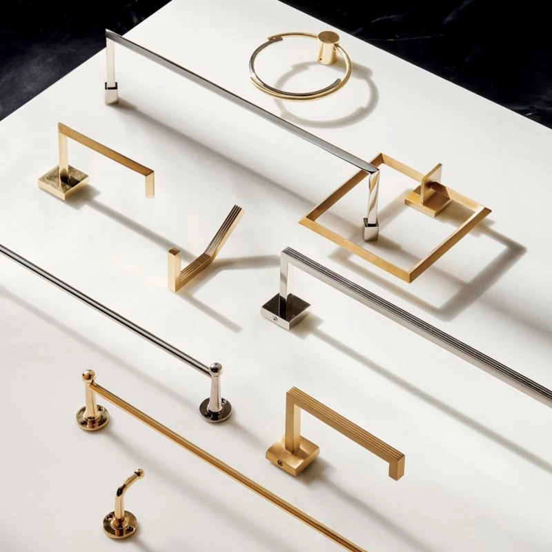 Boule-Inspired Polished Nickel Towel Bar 18" 6 Boule-Inspired Polished Nickel Towel Bar 18" - Image 4