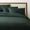 Organic Cotton Percale 400TC Scarab Green Duvet Cover And Shams