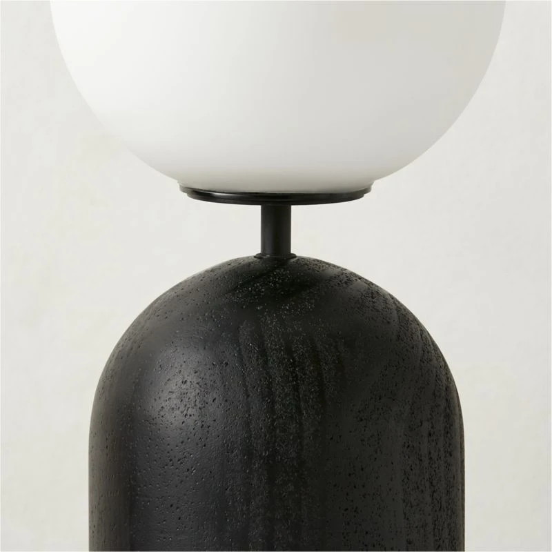 Ori Globe Table Lamp With Black Wood Base 4 Ori Globe Table Lamp With Black Wood Base - Image 3