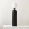 Ori Globe Table Lamp With Black Wood Base -Cb2 OriBlkdWoodTableLampSHF23