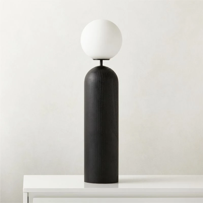 Ori Globe Table Lamp With Black Wood Base 2 Ori Globe Table Lamp With Black Wood Base
