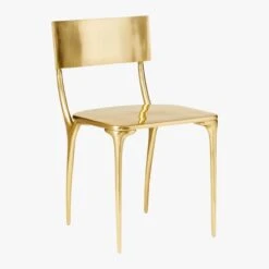 Oro Gold Outdoor Dining Chair -Cb2 OroGoldDiningChair3QFS19