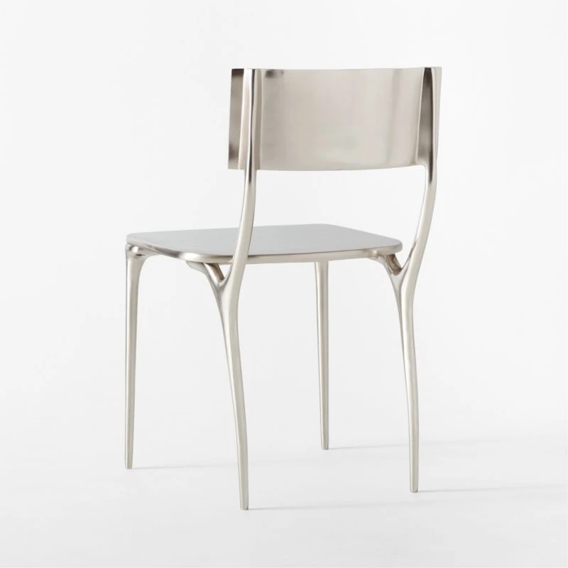 Oro Polished Silver Dining Chair 9 Oro Polished Silver Dining Chair - Image 7