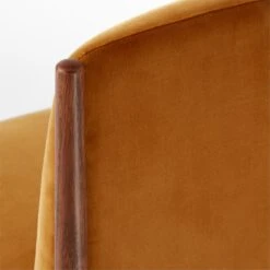 Paglia Rust Orange Velvet Dining Chair -Cb2 PagliaRustVlvtDiningChrAVSSS23