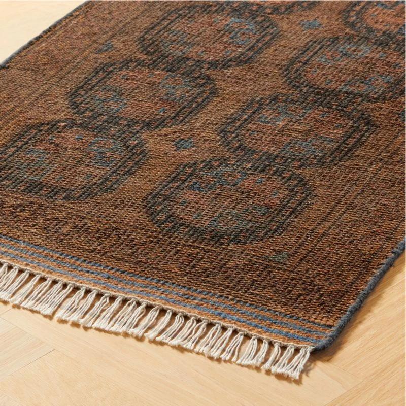 Pascala Moroccan Hand-Knotted Copper Wool Runner Rug 2.5'x8' 5 Pascala Moroccan Hand-Knotted Copper Wool Runner Rug 2.5'x8' - Image 3