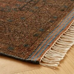 Pascala Moroccan Hand-Knotted Copper Wool Area Rug 5'x8' -Cb2 PascalaHdkdNZWlCprRug8x10ROS23