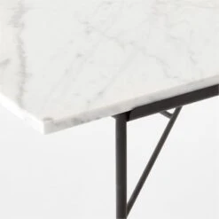 Pavilion Black Metal Outdoor Dining Table With Marble Top Model 6141 12 Pavilion Black Metal Outdoor Dining Table With Marble Top Model 6141 -Cb2 Pavilion6141BkDnTbWMbTpAVSSS23